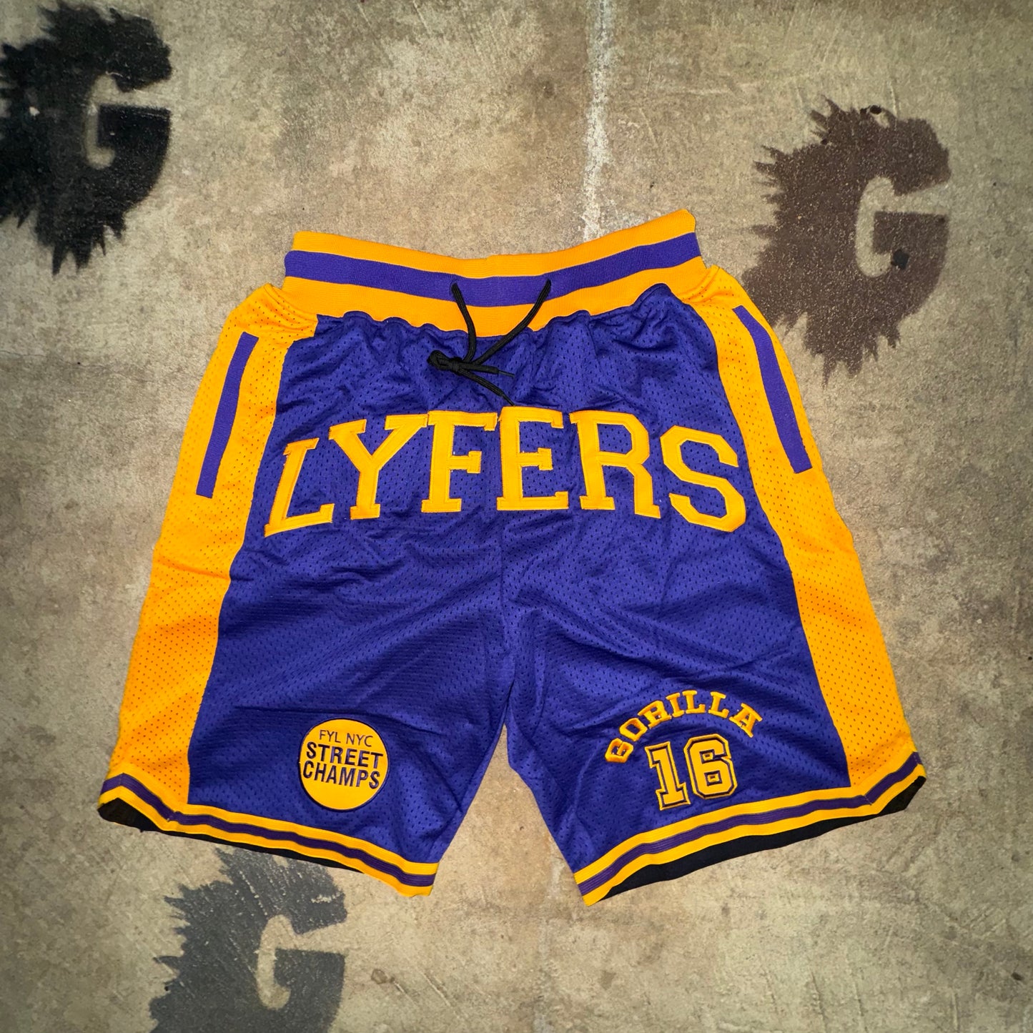 PURPLE LYFERS HIGH SCHOOL BASKETBALL SHORTS