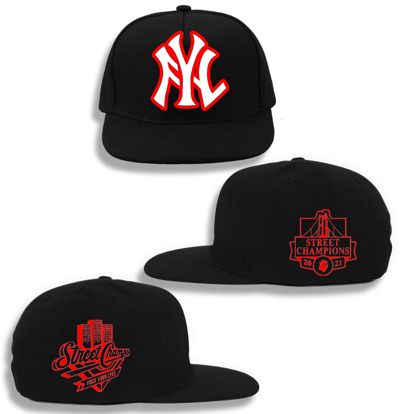 FYL YANKS SUPER SNAPBACK (NAVY BLUE/GOLD OR BLACK/RED)