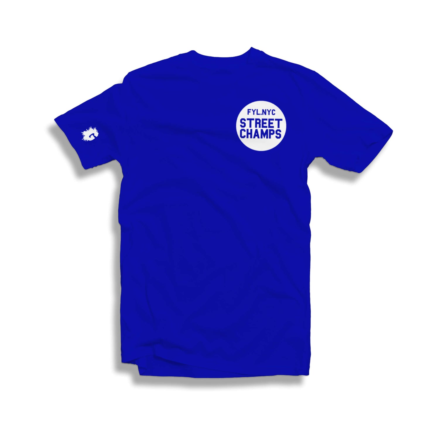 LYFERS STREET CHAMPS ROYAL BLUE T-SHIRT (ORANGE OR WHITE LOGO)